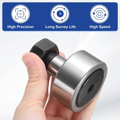 Cam Follower Track Runner Bearing CF20 KR52 PPX Chrome Steel Needle Roller Stud Type held in hand