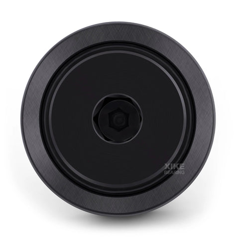 Front view of XIKE Cam Follower Bearing With Double Seals And Hex Bore 1 Piece Chrome Steel, wear and corrosion resistant.