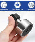 Hand holding Cam Follower Track Runner Bearing With 47mm Roller Diameter And M20 Stud Type For Cam Mechanisms and Linear Motion KR47 PPA
