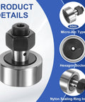 Cam Follower Track Runner Bearing C-CF20/KRV52 X Needle Roller Stud Track Bearing 52mm, M20, industrial machine tool component
