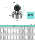 Diagram of Cam Follower Track Runner Bearing With 47mm Roller Diameter And M20 Stud Type specifications and dimensions.
