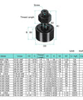 Diagram and specifications of ✝️ 2pcs cf-1-1/4-sb cr20 cam follower track runner bearings, chrome steel roller stud bearing.
