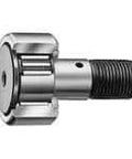 Side view of Single Standard Inch Cam Follower CR8BUUR Caged High Carbon Steel Crowned Outer Ring Hex Head Roller Stud Sealed Ball Bearing