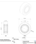 Technical drawing of SKF NA 2201.2RS yoke type cam follower, showing dimensions and design details.