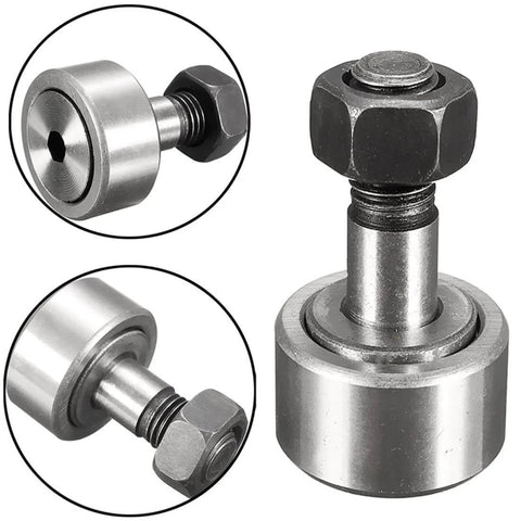 ✝️ HiPicco Cam Follower Track Runner Bearings, CF5/KR13 Needle Roller Bearing 13mm, close-up view of the stud type track cam follower.