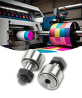 Cam Follower Needle Roller Bearing Set 2Pcs KR16 CF6 With M6x1.0 Thread, printing machine in background