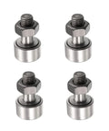 Beefed Up High Load Cam Follower Track Roller Bearing Set, 4pcs, for Machine Tools, 19mm roller diameter, M8 thread, 11mm roller width, sealed