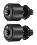 uxcell 2Pcs CF-1/2-NSB CR8 Cam Follower Track Runner Bearings, Chrome Steel Roller with 1/2" Dia, 10-32 UNF Stud Type