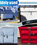 Secure, heavy duty cam action lockable door latch provides reliable trailer and truck access control with a reversible, bolt-on design