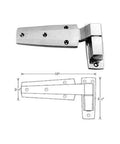 Cam Lift Hinge 10 Inch Chrome Plated Reversible Flush Mount For Cabinet Doors 2860-1200-1110 with drawing and dimensions
