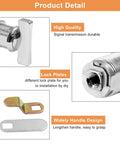 Six thumb operated cam lock sets for cabinets with a 7/8 inch body, showing lock plates and handle design