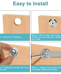Installation steps for Keyed Alike Cam Locks One And A Half Inch Extra Long Cabinet Locks with Two Keys on wood panel.
