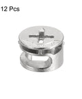 Cam Lock Nut for Furniture, 12pcs 14.6x9.5mm Joint Connector Locking Nuts Furniture Connecting Cam Fittings, zinc alloy