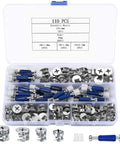 Cam Lock Nuts And Screws Set 110 Pcs Alloy Steel 3 In 1 Furniture Connecting Cam Locks in clear organizer box for drawer cabinet