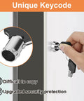 Secure your RV compartments with keyed-alike cam locks, a set of four 1 1/8 Inch cam locks with eight keys, chrome finish
