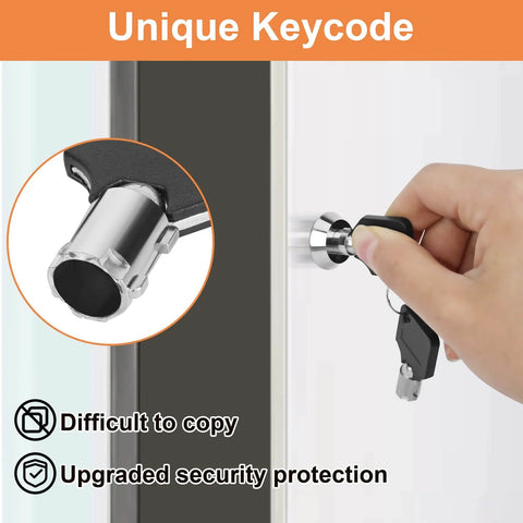 Secure your RV compartments with keyed-alike cam locks, a set of four 1 1/8 Inch cam locks with eight keys, chrome finish