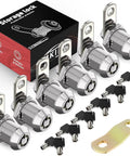 Six Pack Cam Lock Set With Keys For Toolbox Cabinet Mailbox And RV Storage Keyed Alike Durable Zinc Alloy Construction Anti Corrosion Finish