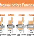 Secure your RV compartments with keyed-alike cam locks, a set of four 1 1/8 Inch cam locks with measurement guide for door thickness.