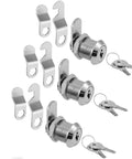 Secure your tool boxes, mailboxes, RV compartments and pickup trucks with this 3-pack of 5/8 inch keyed-alike cam locks in durable zinc alloy, featuring easy-to-use keys and consistent fit for doors under 3/8 inch thick.