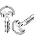 Two Pack One Quarter Twenty Thread D Ring Stainless Steel Camera Fixing Screws for Tripod Mounts and Quick Release Plates