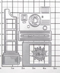 Camera Letters Die Cutting Set For Card Making And Scrapbooking Metal Dies For Embossing And Paper Die Cuts On Grid Surface.