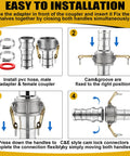 Installation guide for Workhorse All In One 2 Inch Camlock Fittings Kit Type C And E Aluminum Cam And Groove Hose Fittings Set