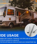 RV with Camper Crank Handle Kit with Three Eighths Socket Drill compatible with Coleman Fleetwood pop up trailers on display