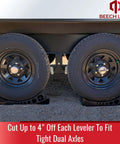 Camper Leveler Set Beech Lane Two Pack With Carrying Bag Includes Two Curved Levelers Two Chocks And Two Rubber Grip Mats For Frustration Free Leveling In Any Increment From Half Inch To Four Inches In Under Five Minutes Patented installed under dual axle trailer