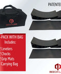 Camper Leveler Set Beech Lane Two Pack With Carrying Bag Includes Two Curved Levelers Two Chocks And Two Rubber Grip Mats