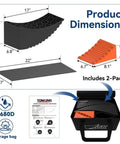 6 Inch Lift Camper Leveling Blocks 2 Pack Heavy Duty Tire Change Ramp Up To 35,000 Lbs GVWR And 32 Inch Tires with dimensions