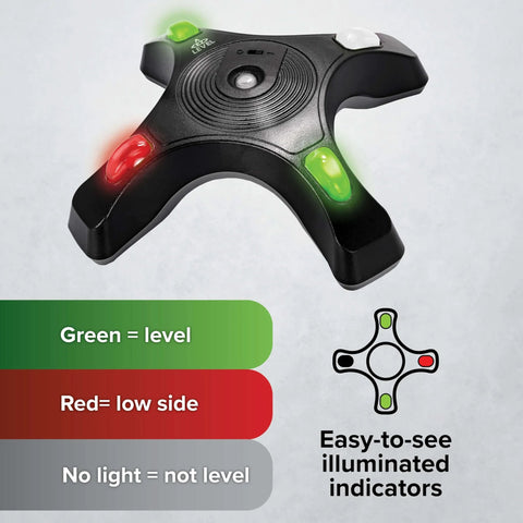EZ Camper RV Leveling System With Dual Axis Quick Leveling For Both Axes At Once, Bright Illuminated Indicator Lights For Easy Feedback