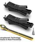 Heavy Duty Camper Wheel Chock Stabilizer Set For RVs And Travel Trailers, Double Speed Scissor Locking X Chock
