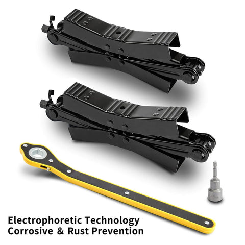 Heavy Duty Camper Wheel Chock Stabilizer Set For RVs And Travel Trailers, Double Speed Scissor Locking X Chock