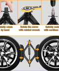 Camper Wheel Chock Stabilizers, 2 Sets For RV And Travel Trailer, Heavy Duty X Shaped Anti Move Tire Chocks in use with ratchet wrench