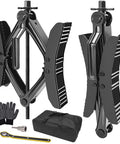 Camper Wheel Chock Stabilizers, 2 Sets For RV And Travel Trailer, Heavy Duty X Shaped Anti Move Tire Chocks with accessories