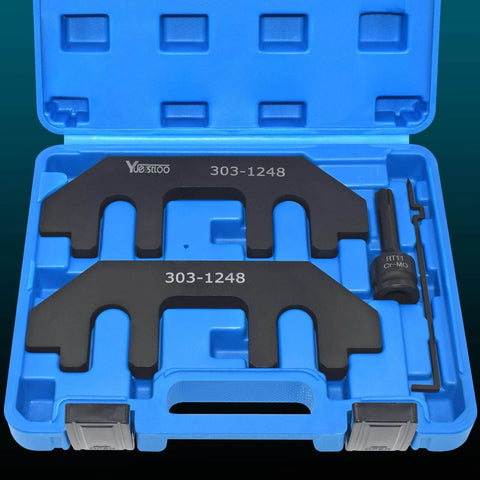 Camshaft Holding Tool Kit with Tension Tool, Timing Alignment Holder Tool Compatible with Ford 3.5L & 3.7L 4V Engines in case