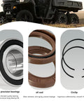 Front Wheel Bearing Kit For Can Am Outlander 330 400 500 650 800 1000 with close-up of bearings, seals, and circlips
