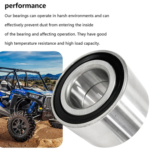 Rear Wheel Bearing Kit For Can Am Outlander 330 400 500 650 800 1000 Renegade Commander Maverick Trail Sport 800 1000 Replacement For 293350040 293370019 Heavy Duty Wheel Hub Bearings For Off Road Adventures And Rough Terrain shown with off-road vehicle