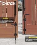 12 Inch Cane Bolt Gate Drop Rod Heavy Duty Gate Hardware For Wooden Fences And Metal Gates Ground Latch Black Finish Installed
