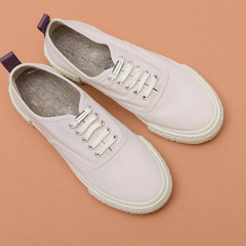 Canvas sneakers with Shoelace Locks Buckle, 8 x 18mm Aluminum Elastic No Tie Shoe lace Turnbuckle, Glossy Black 6 Pcs.