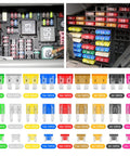 Mega 306 Piece Car Fuse Kit With Mixed Vehicle Blade Fuses For Cars And Trucks Includes Standard Mini And Low Profile Mini Fuses