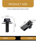 20 Piece Car Body Bolt And U Nut Clamp Kit For Universal Car Fit With Metal Engine Fender Fasteners, size details shown
