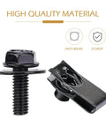 20 Piece Car Body Bolt And U Nut Clamp Kit For Universal Car Fit durable metal bolts and clamps, anti-wear sturdy material