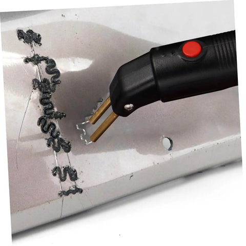 DIY Friendly Car Bumper Repair Kit With Compact Hot Plastic Welder And LED Indicator repairing a bumper crack