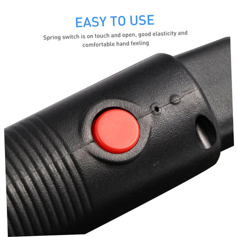 Close-up of the ergonomic handle with red switch on the DIY Friendly Car Bumper Repair Kit With Compact Hot Plastic Welder And LED Indicator.