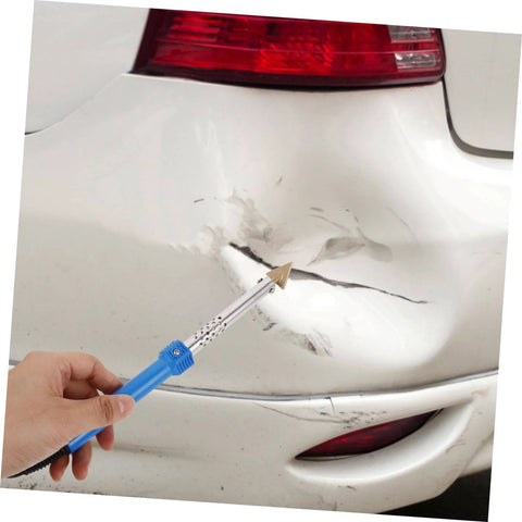 Car Bumper Fix Tool and Automotive Plastic Repair Kit With Pro Grade Welding Pen for Quick Door Ding and Bumper Repairs in use