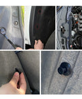 120 Piece Car Bumper Push Retainer Clip Kit With Nylon Fasteners And Rivets 6mm To 10mm Size Range installed on a car