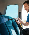 Powerful dry air car cleaning gun delivers fast interior detailing by blasting dust and debris with high velocity air through brass fittings