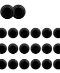 20-piece Car Door Shock Absorber Kit With Silicone Edge Guards And Anti Slam Cushions, Universal Buffer Silencers. Visible items in black.