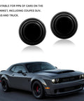 Car Door Shock Absorber Kit With Silicone Edge Guards And Anti Slam Cushions, Universal Buffer Silencers, black car front view